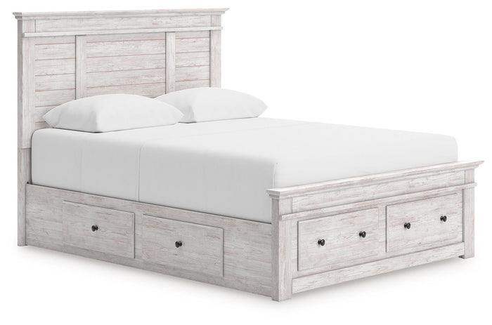 Makidern - Panel Storage Bed With Under Bed Storage Unit And Storage Footboard image 3