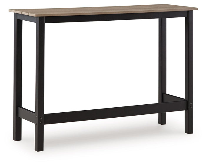Shoreline Beach - Outdoor Counter Table And 2 Barstools (Set of 3) - Black / Beige image 2