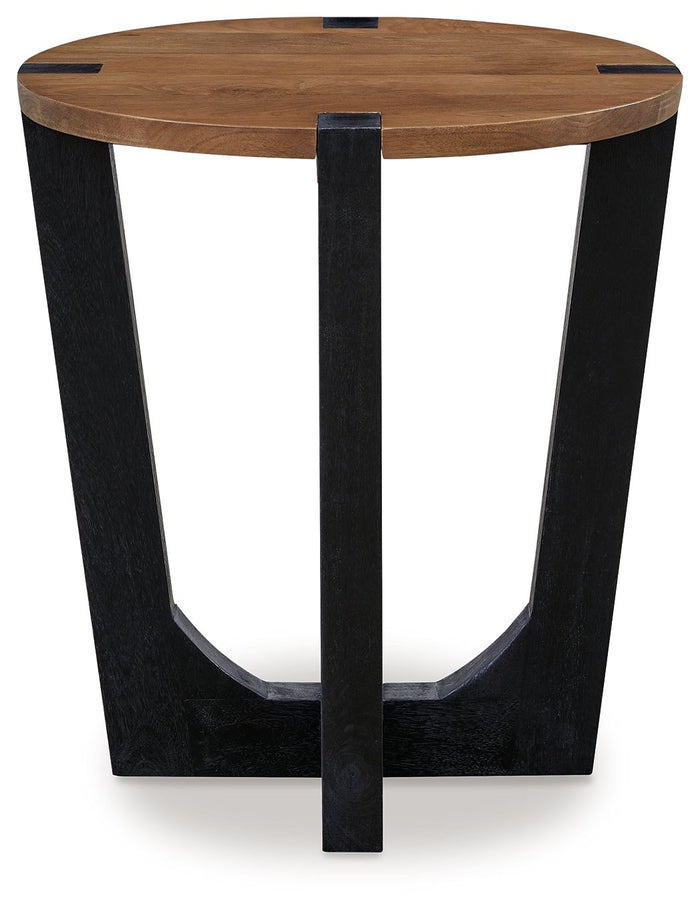 Hanneforth - Round End Table - Brown image 2
