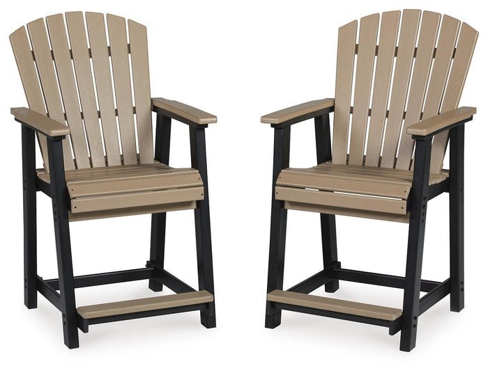 Fairen Trail - Barstool (Set of 2) - Black / Driftwood image 1