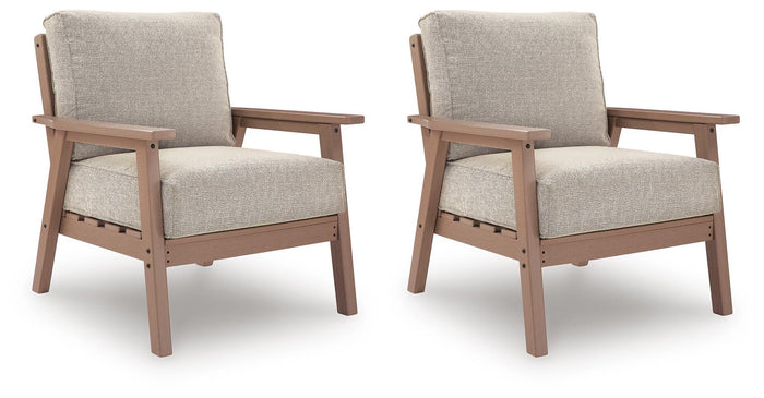 Grover Beach - Lounge Chair With Cushion (Set of 2) - Driftwood image 1