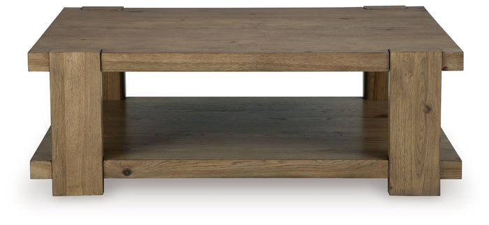 Flangren - Rectangular Cocktail Table - Light Brown image 3