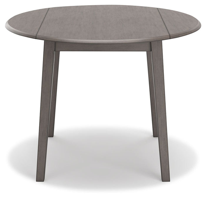 Shullden - Round Drm Drop Leaf Table - Gray image 4