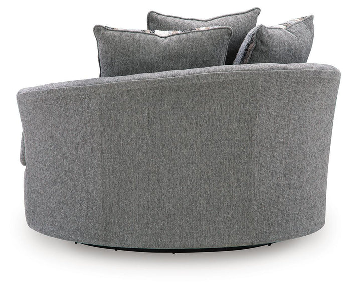 Creston Heights - Oversized Swivel Accent Chair - Smolder image 2