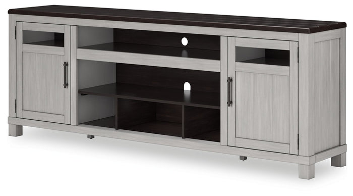 Darborn - XL TV Stand W/Fireplace Option - Gray / Brown image 4