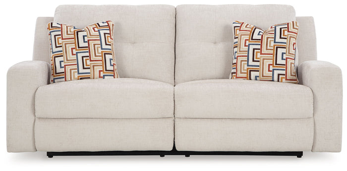 Danum - 2 Seat Reclining Sofa - Fabric - Stone image 2