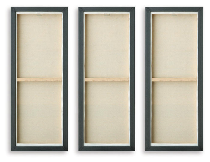 Larrondale - Wall Art Set (Set of 3) - Black / Gray / Brown image 2