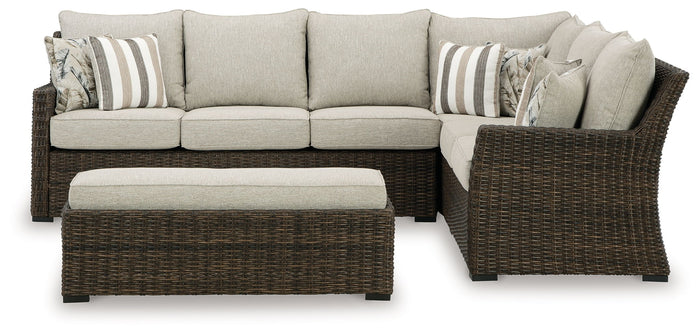 Brook Ranch - Sofa Sectional, Bench With Cushion (Set of 3) - Brown image 2