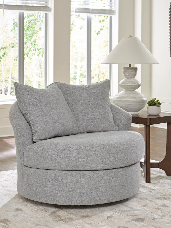 UrbanCrest - Swivel Accent Chair - Pewter image 3