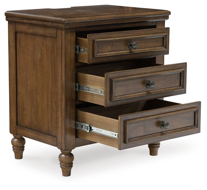 Sturlayne - Three Drawer Night Stand - Brown image 2