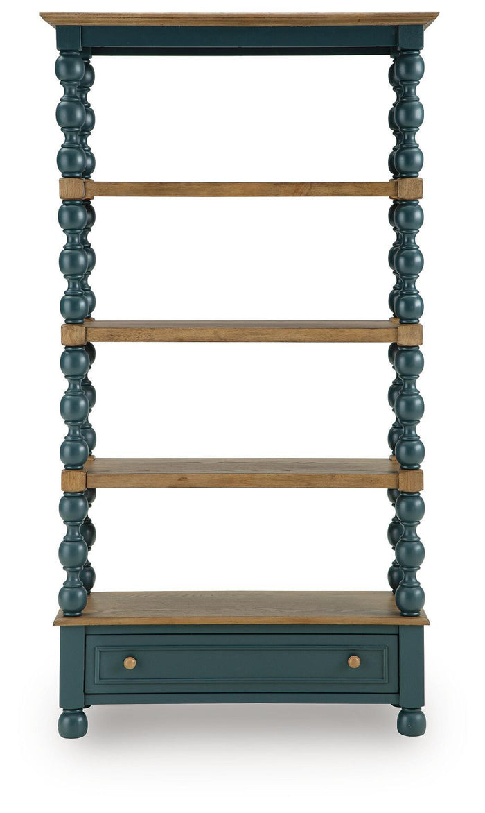 Finnworth - Bookcase - Blue / Brown image 2