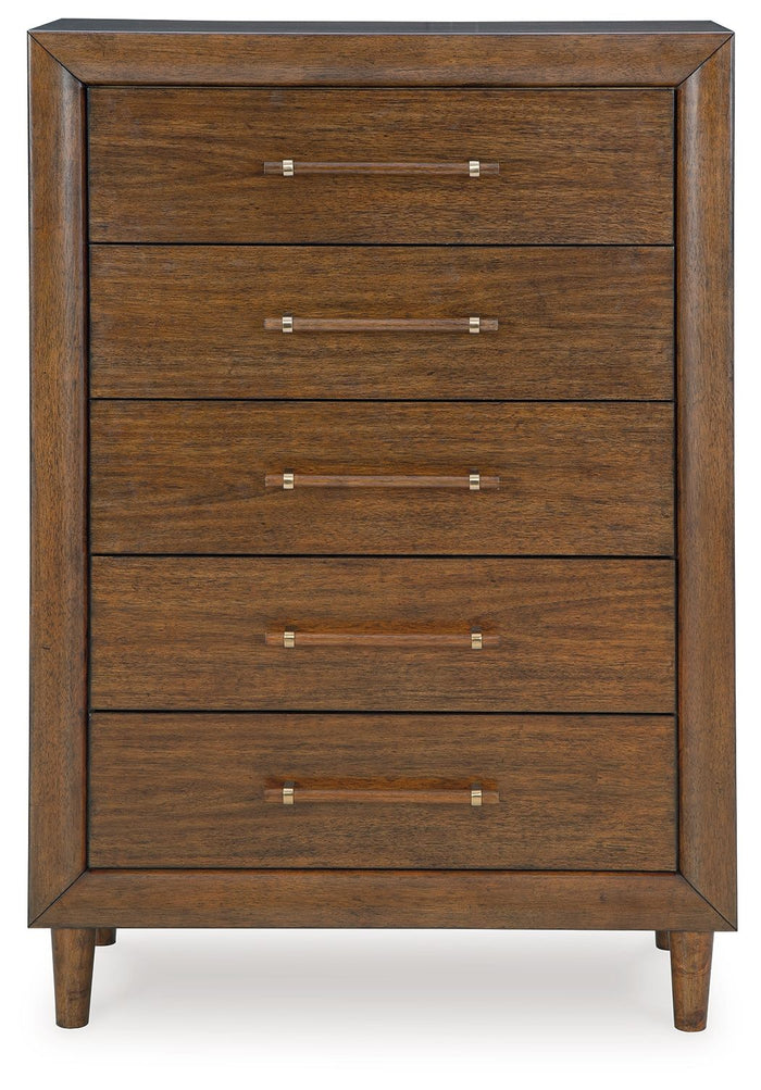 Lyncott - Five Drawer Chest - Brown image 4