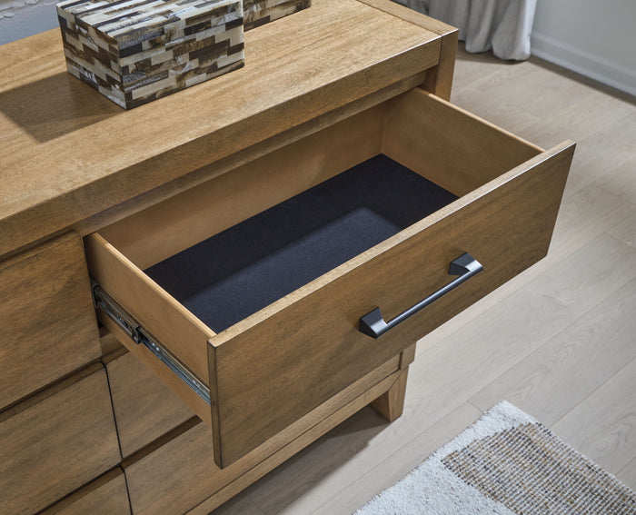 Sherbana - Dresser And Mirror - Light Brown image 2