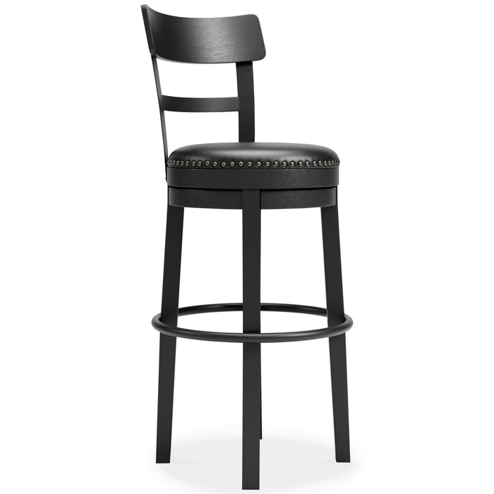 Valebeck - Tall Upholstered Swivel Barstool image 3