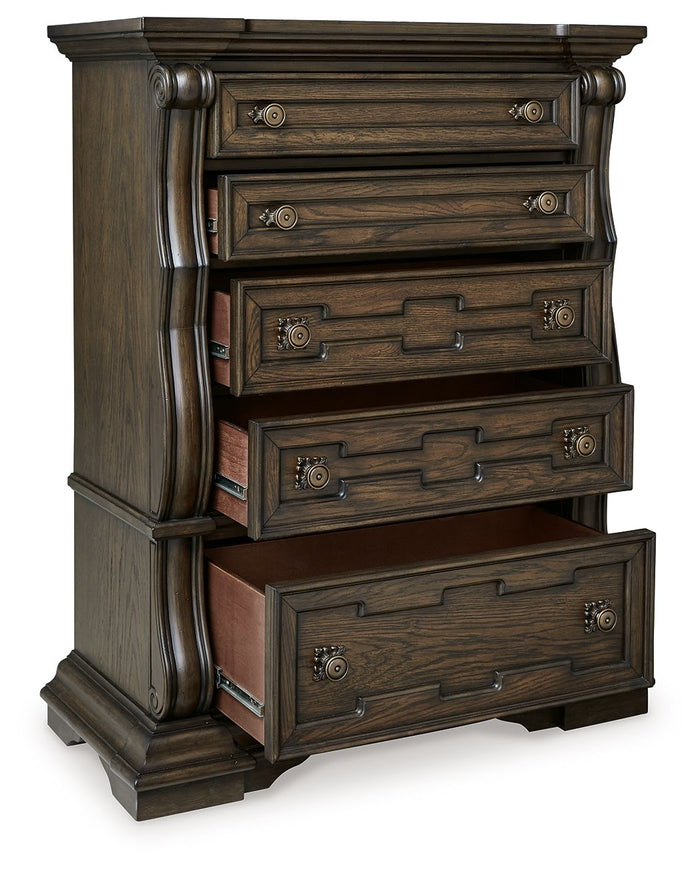 Maylee - Five Drawer Chest - Dark Brown image 4