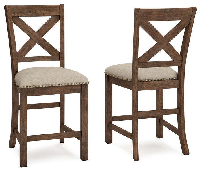 Moriville - Upholstered Barstool (Set of 2) - Beige image 1