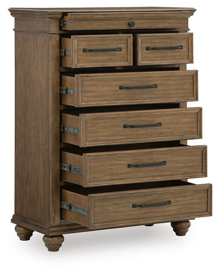 Karallin - Seven Drawer Chest - Medium Brown image 2