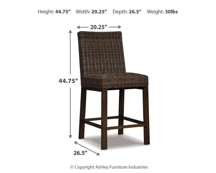 Paradise Trail - Barstool (Set of 2) - Medium Brown image 2