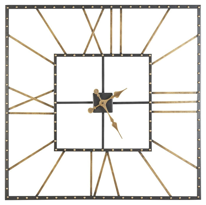 Thames - Wall Clock - Black / Gold Finish image 1