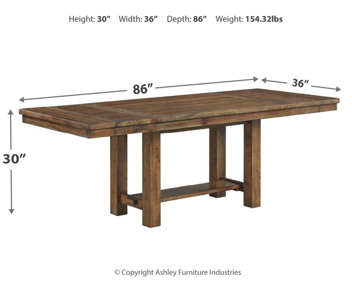 Moriville - Rectangular Dining Room Extension Table - Grayish Brown image 3