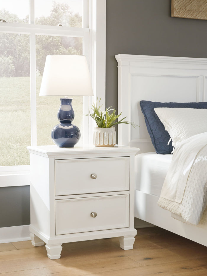 Fortman - Two Drawer Night Stand - White image 3