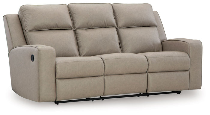 Lavenhorne - Rec Sofa W/Drop Down Table - Pebble image 3