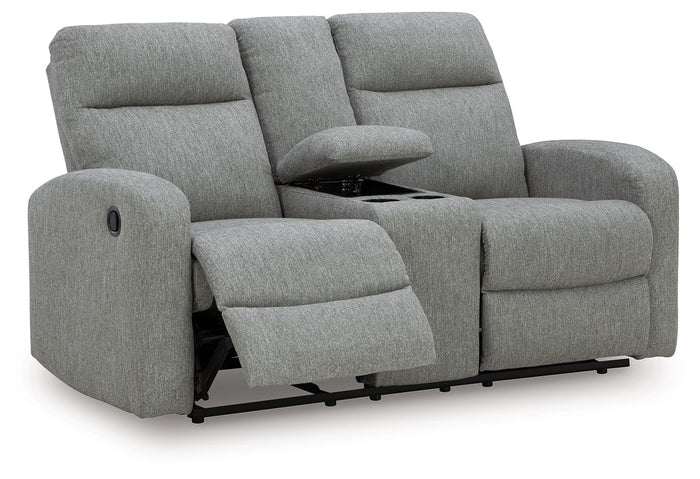 Gauntlet - Double Recline Loveseat With Console - Sterling image 2