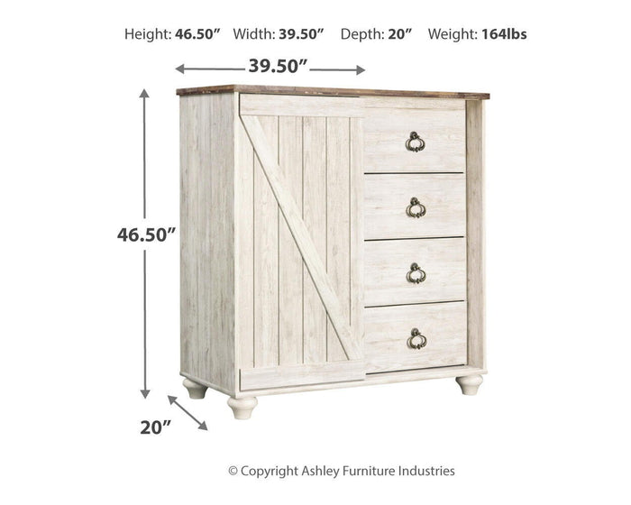 Willowton - Dressing Chest - Whitewash image 2