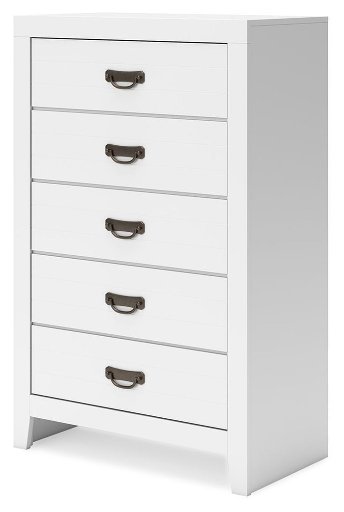 Binterglen - Five Drawer Chest - White image 3