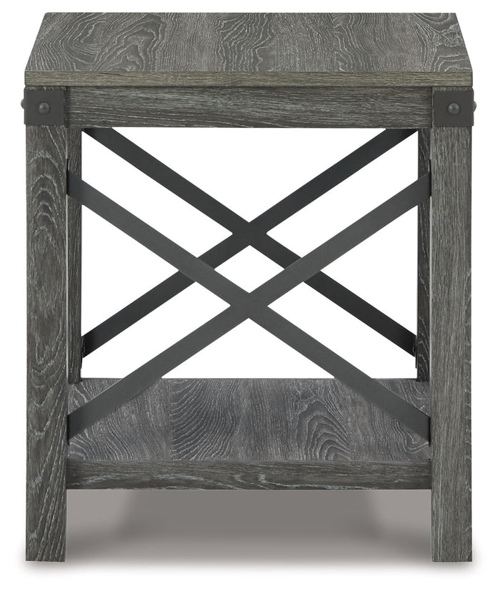 Freedan - Square End Table - Grayish Brown image 3