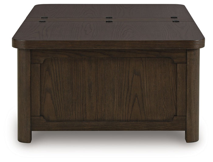Breckington - Cocktail Table With Storage - Dark Brown image 4