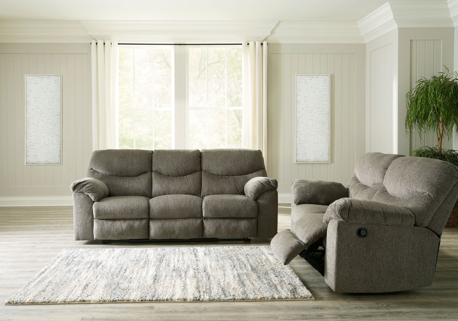 Beige / 2 Pc. Sofa, Loveseat