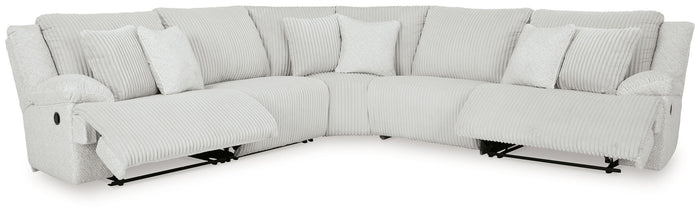 Top Tier - 5-Piece Reclining Sectional - Fabric - Alloy image 2