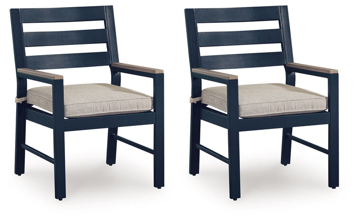 East Beach - Arm Chair With Cushion (Set of 2) - Blue image 1
