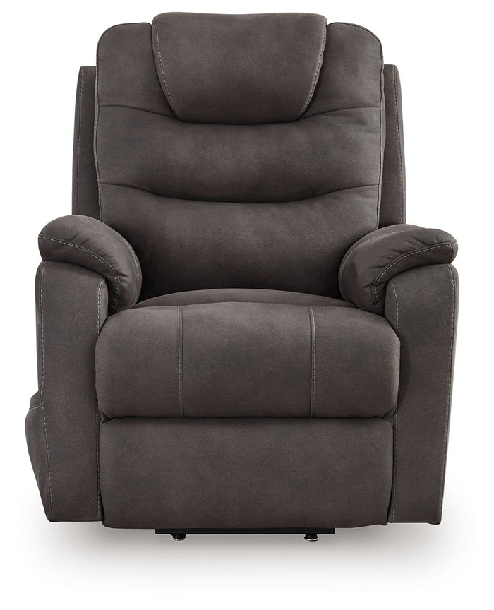 Snowfield - Power Lift Recliner - Gunmetal image 2