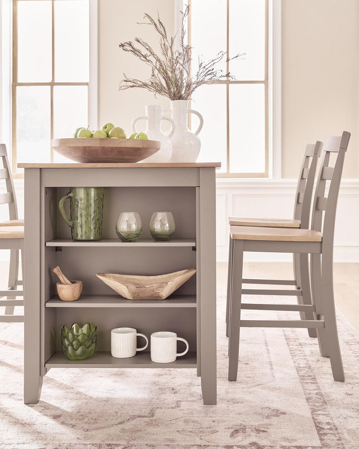 Harperfeld - Rectangular Dining Room Counter Table - Natural / Gray image 2