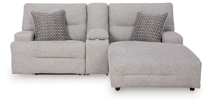 Acklen Place - 4 Pc. - 3-Piece Power Reclining Sectional Sofa With Raf Chaise, Wide Seat Power Recliner - Pewter image 2