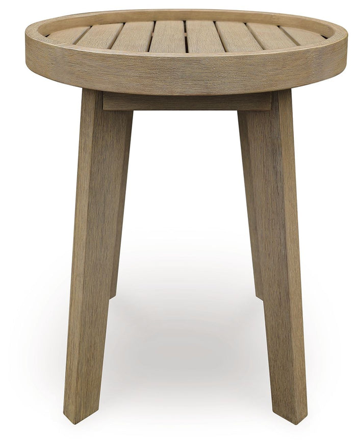 Marina Sun - Round End Table - Beige image 2