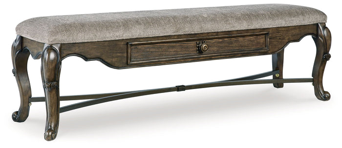 Maylee - Upholstered Storage Bench - Dark Brown image 1