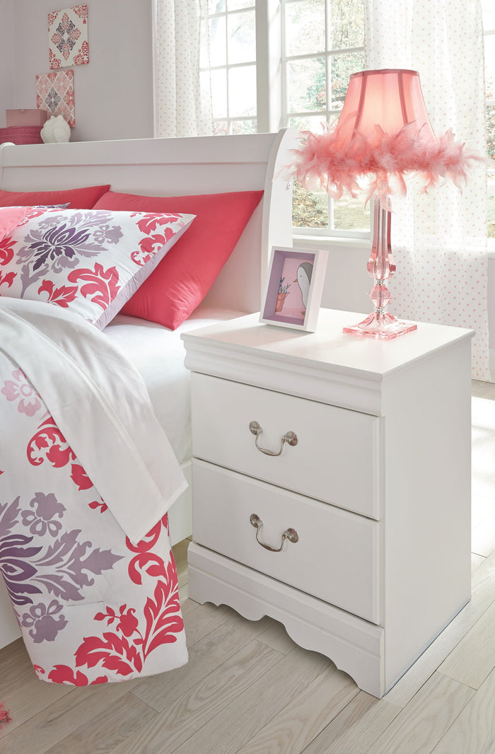 Anarasia - Two Drawer Night Stand - White image 2