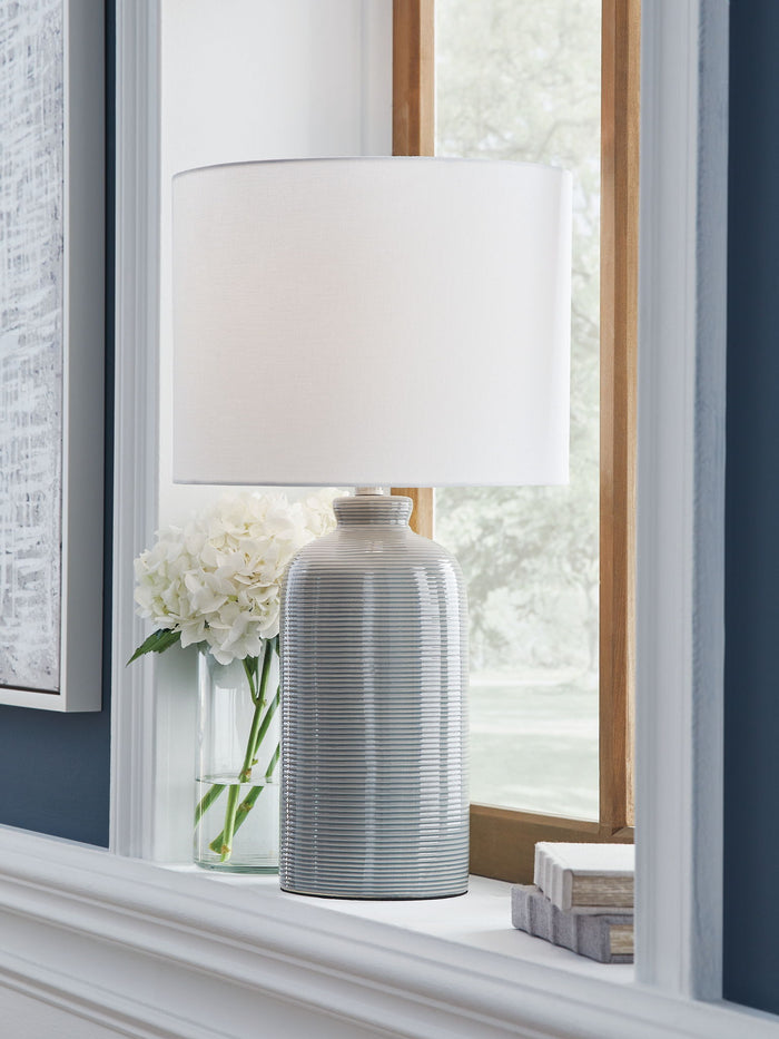 Wimlow - Ceramic Table Lamp - Gray Blue image 3