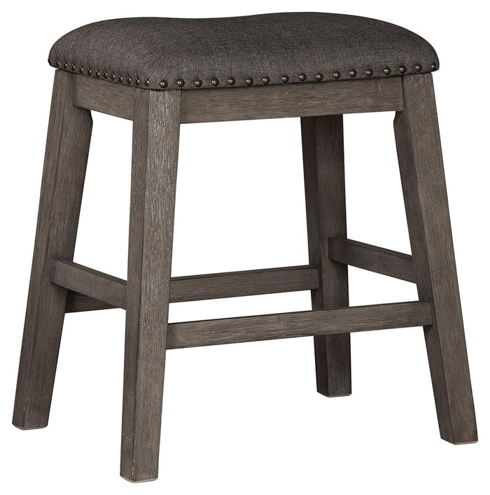 Caitbrook - Upholstered Stool (Set of 2) - Gray image 2