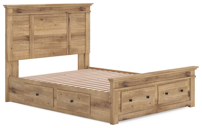 Makidern - Panel Storage Bed With Under Bed Storage Unit And Storage Footboard image 9