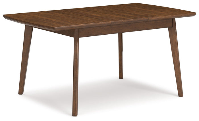 Lyncott - Rectangular Dining Room Butterfly Extension Table - Brown image 1