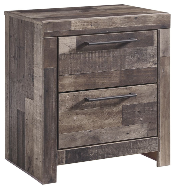 Derekson - Two Drawer Night Stand - Multi Gray image 1