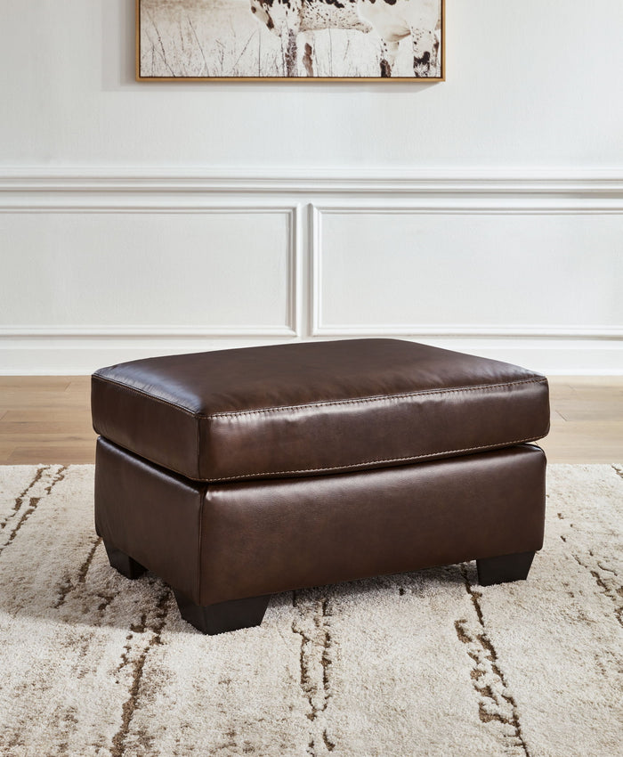 Santorine - Ottoman - Leather Match - Dark Brown image 2