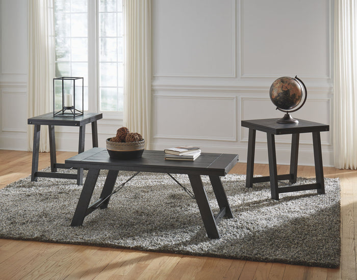 Noorbrook - Occasional Table Set (Set of 3) - Black / Pewter image 3