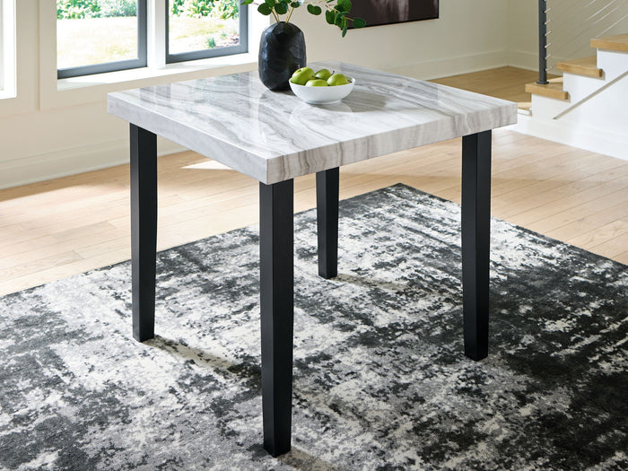 Mervannie - Square Dining Room Counter Table - Gray / Black image 3