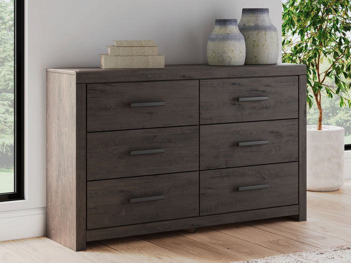 Prendonea - Six Drawer Dresser - Charcoal image 2