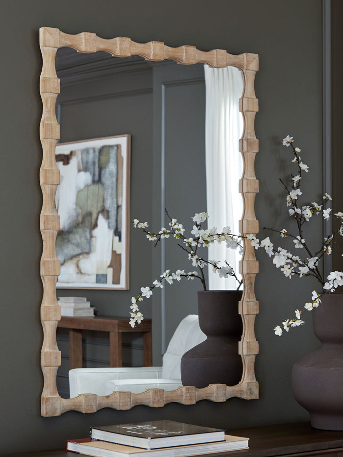 Acelmore - Accent Mirror - Light Brown image 2